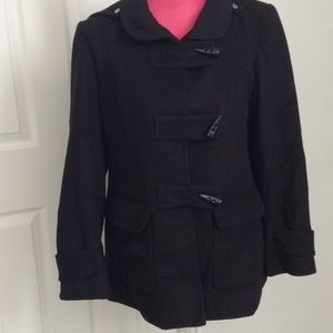 Jonathan Michael black lambs wool coat